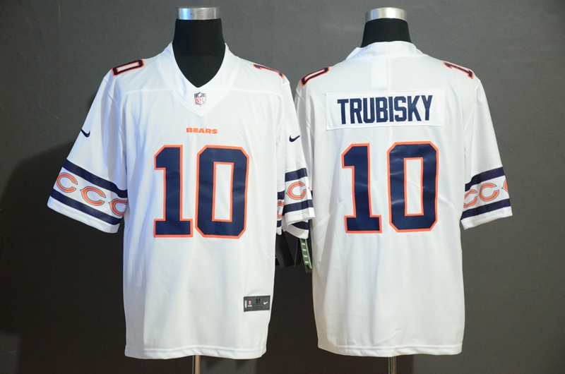 Men's Chicago Bears Mitch Trubisky #10 White Jersey
